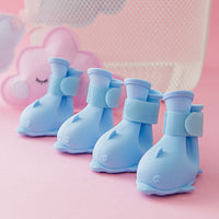 HKM-9739709 Waterproof PVC Coated Jelly Rain Boots with Non-Slip Foot Covers in Sizes S, M, L