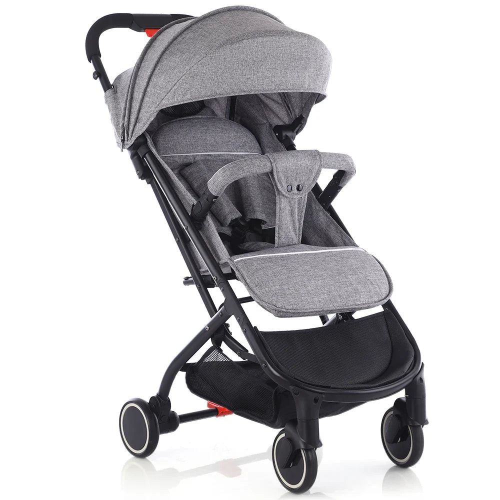 HKM-973971 Lightweight Aluminium Frame Newborn Stroller - Folding Travel System Pushchair Carriage