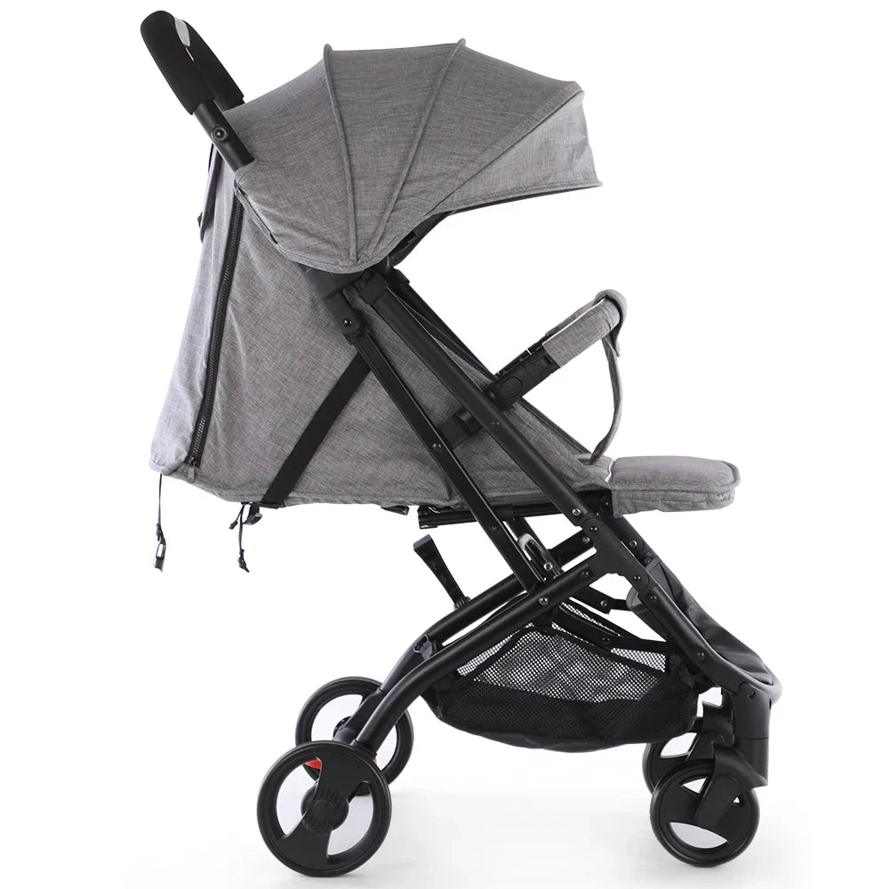 HKM-973971 Lightweight Aluminium Frame Newborn Stroller - Folding Travel System Pushchair Carriage