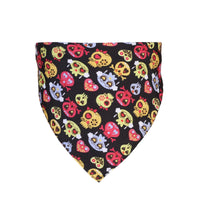 HKM-9740477 Halloween Pet Triangle Scarf with Ghost, Skull, and Letter Designs - Customizable Polyester Accessory