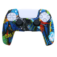 HKM-974099 PS5 Camouflage Silicone Skin for DualSense Controller with Thumb Grip Covers