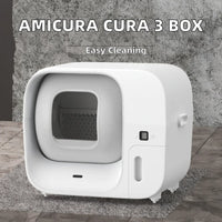 HKM-974227 Automatic Smart Cat Litter Box with 60L Capacity and Odor Control, Easy to Clean PP+ABS Material