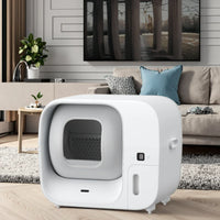 HKM-974227 Automatic Smart Cat Litter Box with 60L Capacity and Odor Control, Easy to Clean PP+ABS Material