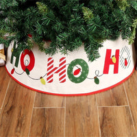 HKM-974227 Creative Letters Christmas Tree Skirt in Non-Woven Fabric and Linen - 61CM & 77CM Options