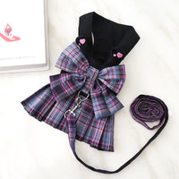 HKM-9742653 Pet Skirt with Chest Strap and Leash for Dogs and Cats - Multiple Patterns Available