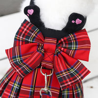 HKM-9742653 Pet Skirt with Chest Strap and Leash for Dogs and Cats - Multiple Patterns Available