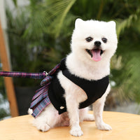 HKM-9742653 Pet Skirt with Chest Strap and Leash for Dogs and Cats - Multiple Patterns Available