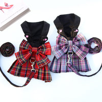 HKM-9742653 Pet Skirt with Chest Strap and Leash for Dogs and Cats - Multiple Patterns Available