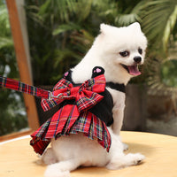 HKM-9742653 Pet Skirt with Chest Strap and Leash for Dogs and Cats - Multiple Patterns Available