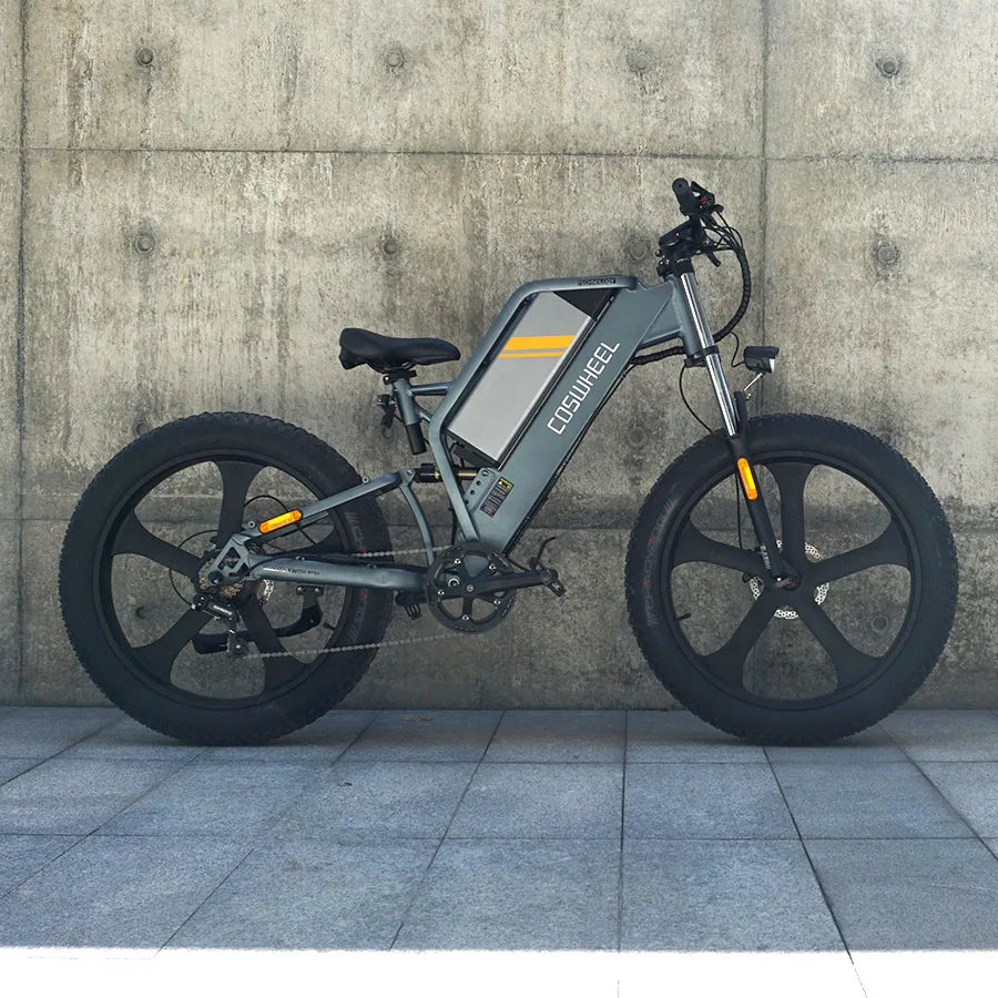 HKM-974483 750W Electric Mountain Bike with 25Ah Battery, 7-Speed Gears, 26" Wheel, Hydraulic Disc Brakes, 30-50km/h Speed