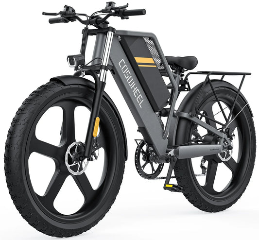 HKM-974483 750W Electric Mountain Bike with 25Ah Battery, 7-Speed Gears, 26" Wheel, Hydraulic Disc Brakes, 30-50km/h Speed