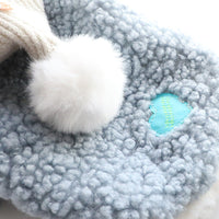 HKM-9747005 Cozy Plush Princess Dog Coat for Fall and Winter in Blue and Pink