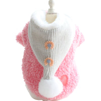 HKM-9747005 Cozy Plush Princess Dog Coat for Fall and Winter in Blue and Pink