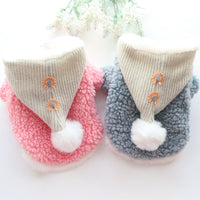 HKM-9747005 Cozy Plush Princess Dog Coat for Fall and Winter in Blue and Pink