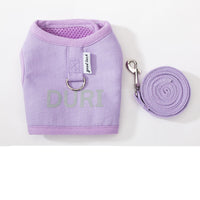 HKM-9747901 Plaid Woven Dog Harness and Leash Set for Small to Medium Dogs, Adjustable Vest with Traction for Optimal Comfort