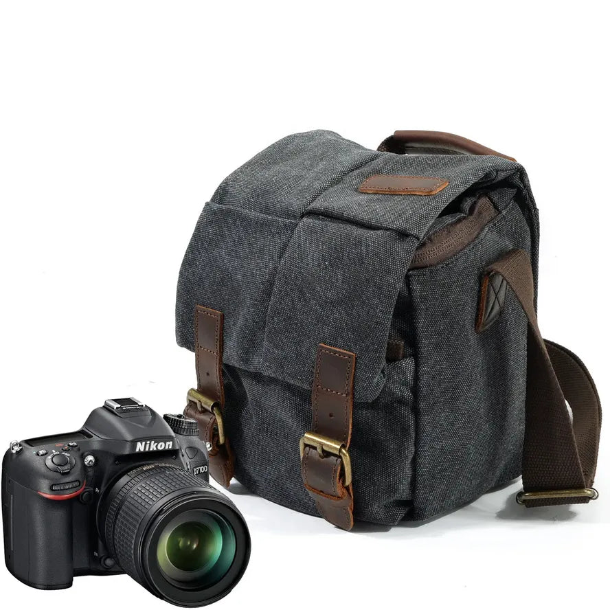 HKM-974803 Waterproof Retro Crossbody Bag for Micro SLR Photography - Ideal for Men and Women