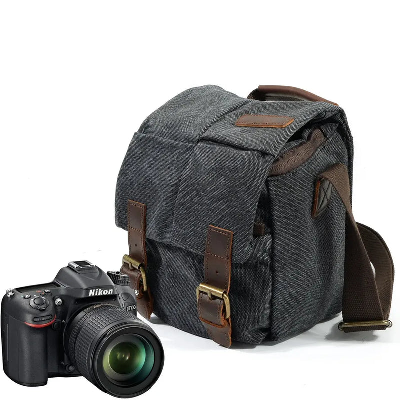 HKM-974803 Waterproof Retro Crossbody Bag for Micro SLR Photography - Ideal for Men and Women