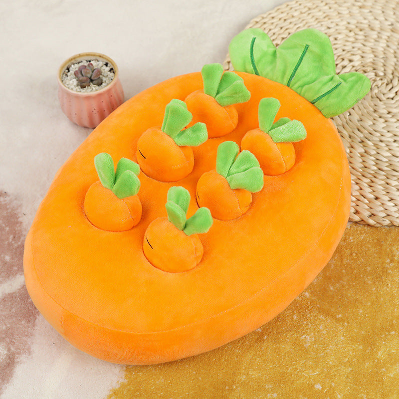 HKM-9748285 Plush Vegetable Pulling Doll for Dogs and Cats - Sniffing Toy in Various Designs