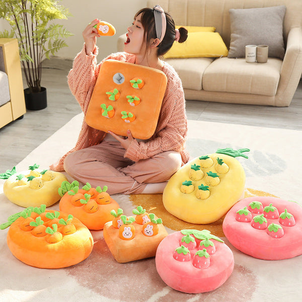 HKM-9748285 Plush Vegetable Pulling Doll for Dogs and Cats - Sniffing Toy in Various Designs