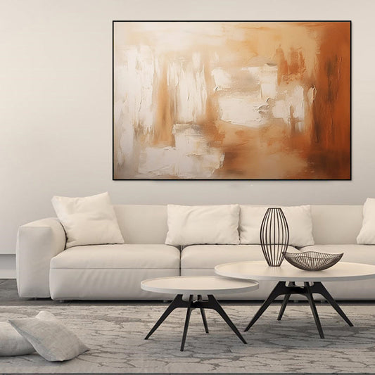 HKM-974867 Large Handpainted Abstract Textured Oil Painting on Canvas for Living Room Decor
