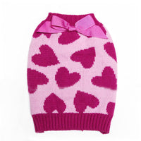 HKM-9749181 Cozy Rose Love Pet Sweater for Autumn and Winter, Available in Multiple Sizes