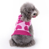 HKM-9749181 Cozy Rose Love Pet Sweater for Autumn and Winter, Available in Multiple Sizes