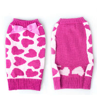 HKM-9749181 Cozy Rose Love Pet Sweater for Autumn and Winter, Available in Multiple Sizes