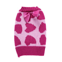 HKM-9749181 Cozy Rose Love Pet Sweater for Autumn and Winter, Available in Multiple Sizes