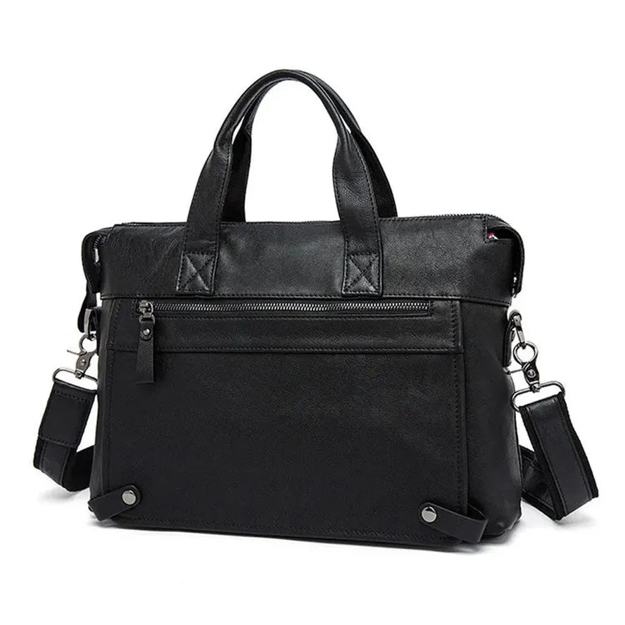 HKM-974995 Vintage Genuine Leather Men's Shoulder Bag Briefcase for Office Use - Model 9103