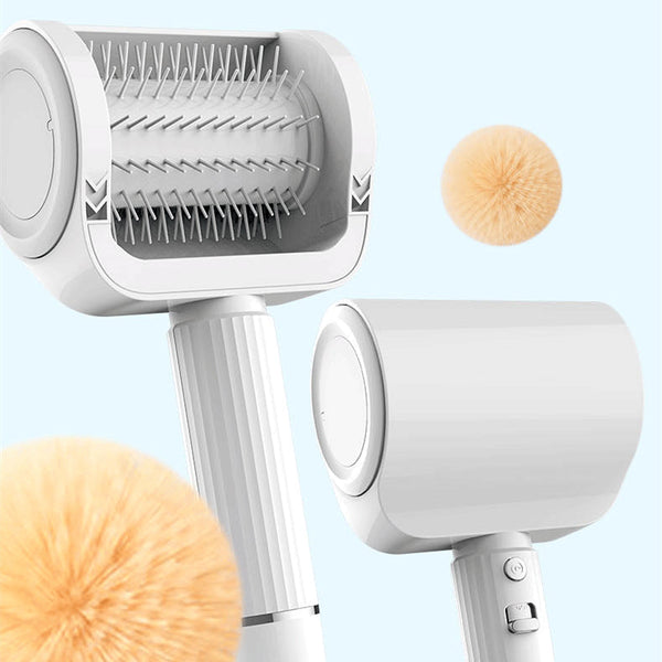 HKM-9750205 Automatic Pet Electric Hair Comb - RK89, White, Rechargeable, 8-Hour Usage Time, Durable ABS/PP Material