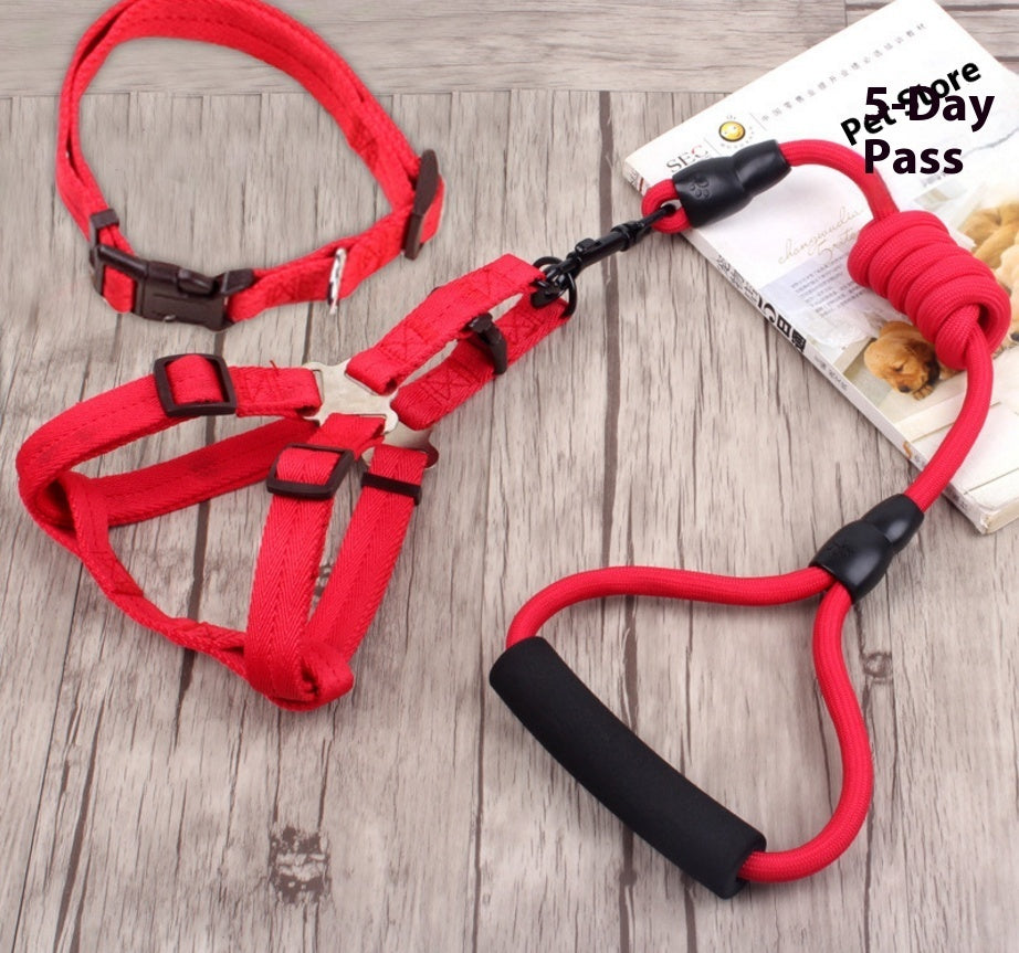 HKM-9750589 Multi-Style Pet Harness and Collar Set with Adjustable Leashes