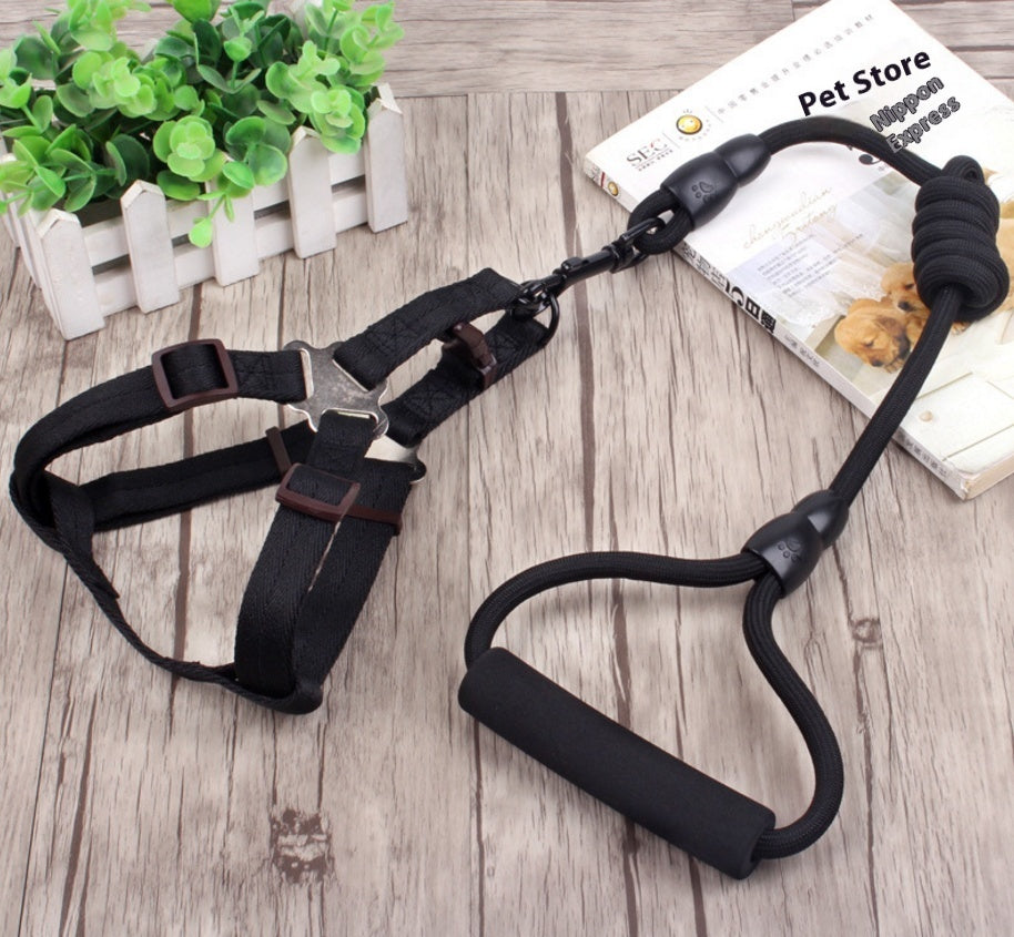 HKM-9750589 Multi-Style Pet Harness and Collar Set with Adjustable Leashes