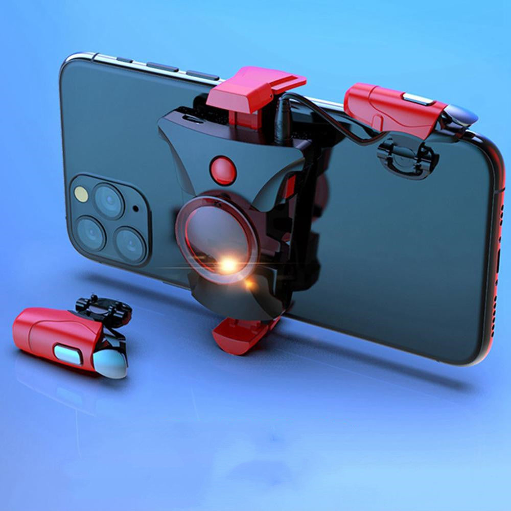 HKM-975251 Mobile Game Controller with Mechanical Buttons and Charging Accessories, Compatible with Phones 63mm-90mm