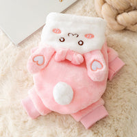 HKM-9752765 Adorable Pink Rabbit Halloween Pajamas for Pets, Multiple Sizes Available