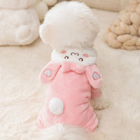 HKM-9752765 Adorable Pink Rabbit Halloween Pajamas for Pets, Multiple Sizes Available