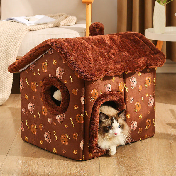 HKM-9754429 Cozy Cotton Pet Bed with Detachable Cover – Available in Multiple Sizes and Colors