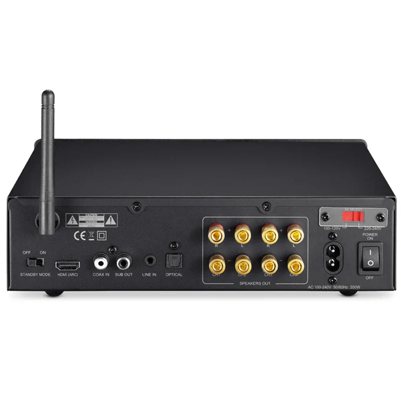 HKM-975443 5.1 Channel Home Theatre Bluetooth 5.0 AV Receiver 400W Power Amplifier with HD ARC, Optical and Coaxial Inputs