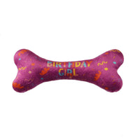 HKM-9755197 Pet Triangle Scarf and Birthday Toy Bone Set - Soft Cotton Polyester, Durable, Washable