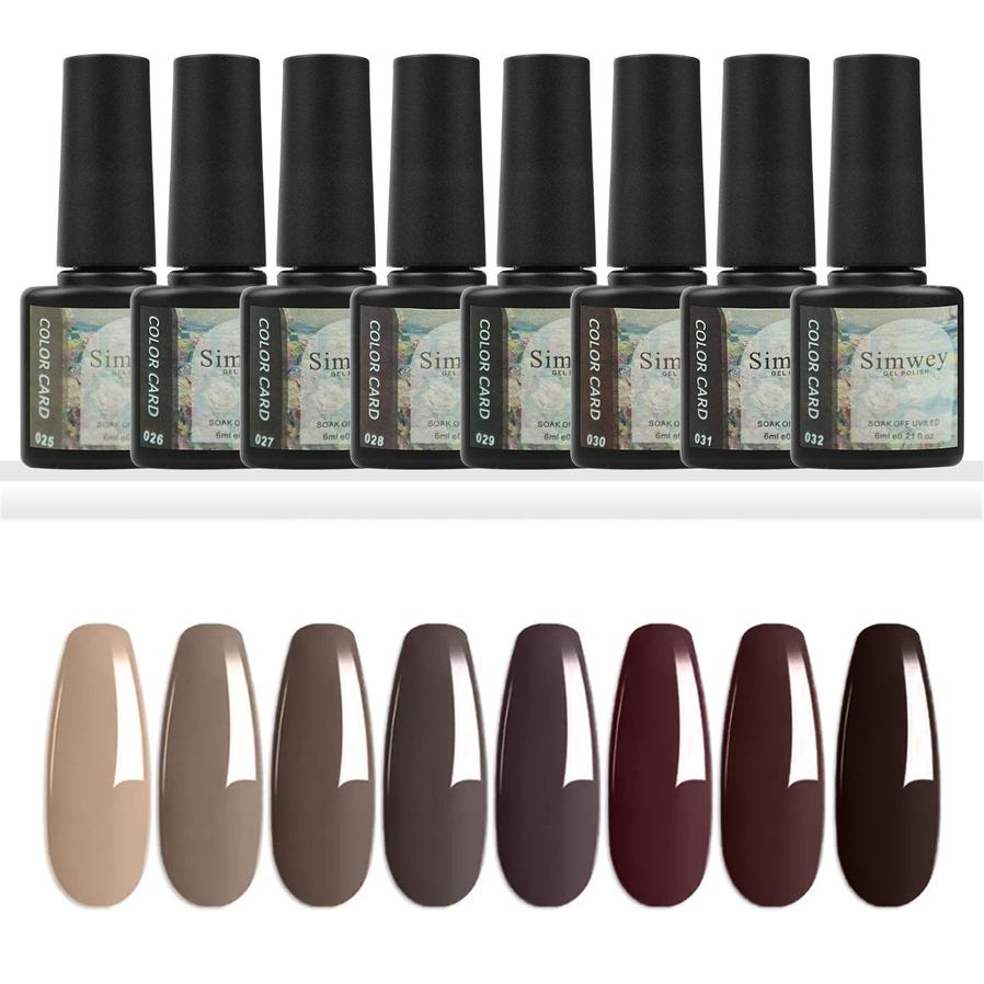 HKM-975571 8-Piece Gel Nail Polish Set for Creative Nail Art Applications