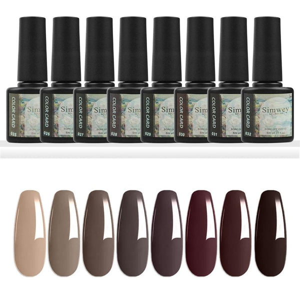 HKM-975571 8-Piece Gel Nail Polish Set for Creative Nail Art Applications