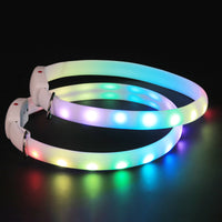 HKM-9756349 USB Rechargeable LED Dog Collar for Night Safety ¨C Weatherproof, Adjustable, Luminous Design