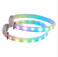 HKM-9756349 USB Rechargeable LED Dog Collar for Night Safety ¨C Weatherproof, Adjustable, Luminous Design