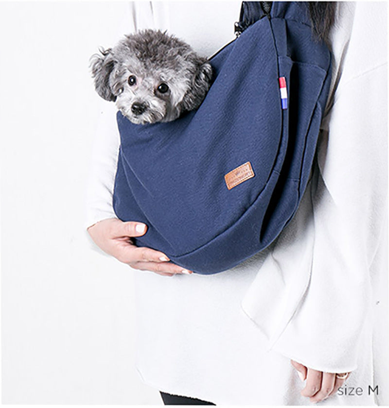 HKM-9756605 Pet Travel Shoulder Bag - Medium to Soft Oxford Material, Capacity Under 20L, Plain Design