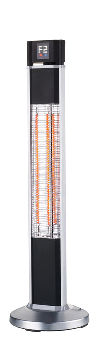 HKM-975699 2000W Infrared Electric Patio Heater with Carbon Fiber Element - Wall Mounted or Freestanding, Remote Control, Waterproof