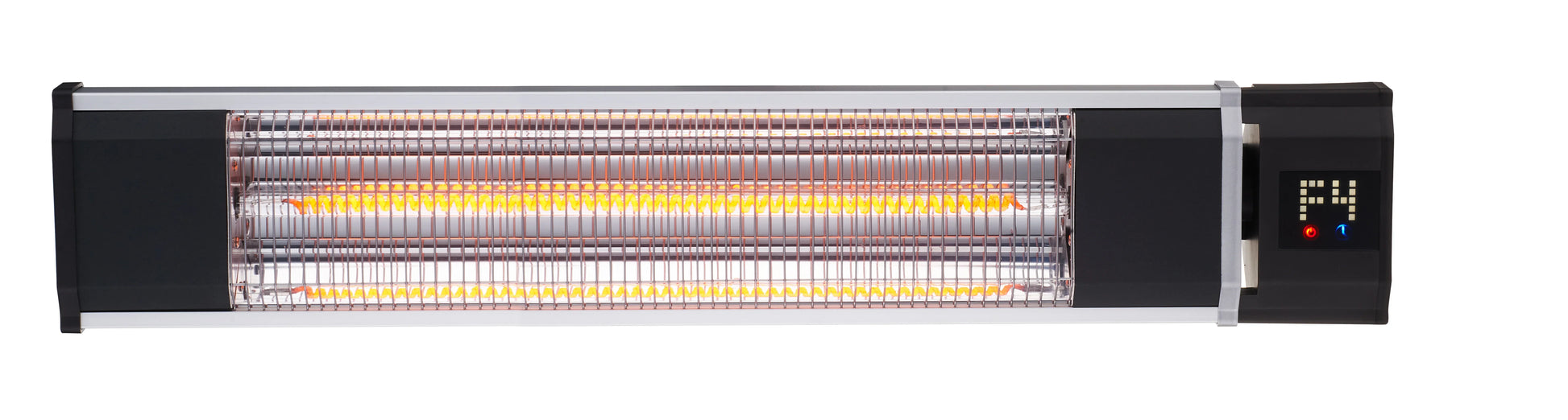 HKM-975699 2000W Infrared Electric Patio Heater with Carbon Fiber Element - Wall Mounted or Freestanding, Remote Control, Waterproof