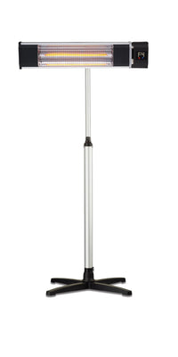 HKM-975699 2000W Infrared Electric Patio Heater with Carbon Fiber Element - Wall Mounted or Freestanding, Remote Control, Waterproof