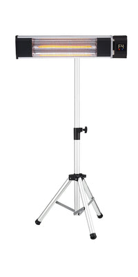 HKM-975699 2000W Infrared Electric Patio Heater with Carbon Fiber Element - Wall Mounted or Freestanding, Remote Control, Waterproof