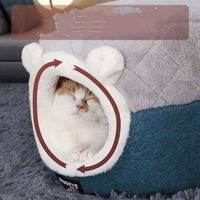 HKM-9758397 Warm Dual-Purpose Quilted Cat Nest for All Seasons