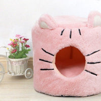 HKM-9760189 Cozy Semi-Closed Round Pet Nest with Plush Material and Dual Use