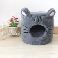HKM-9760189 Cozy Semi-Closed Round Pet Nest with Plush Material and Dual Use